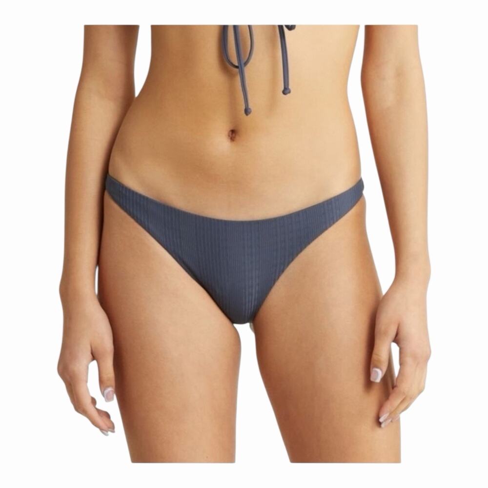 L*Space Camacho Pointelle Rib Bikini Bottom Indigo Blue Women’s Small NWT